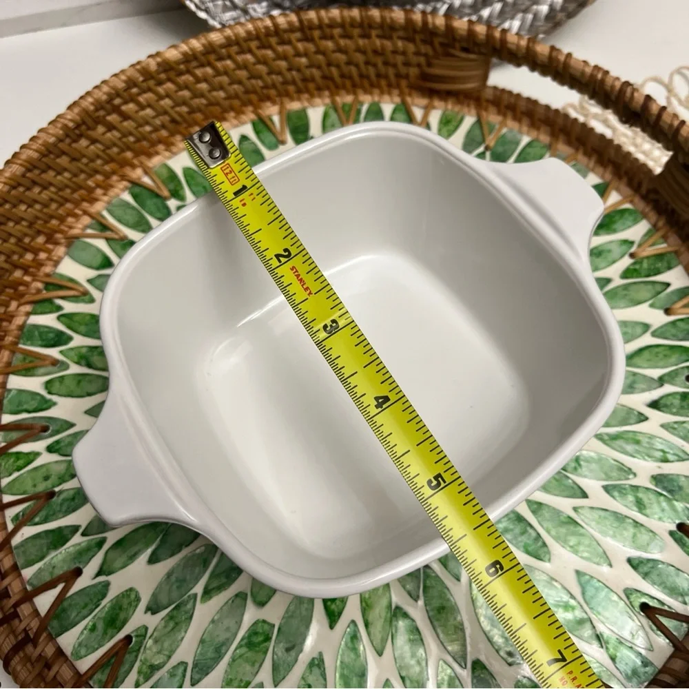 VTG CorningWare White Casserole Dish with Floral‎ Design